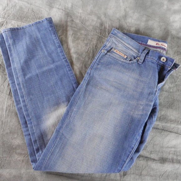 NEW BEN SHERMAN Distressed DESIGNER BLUE JEANS Men's Size 28/34 UNISEX NWOT ANB